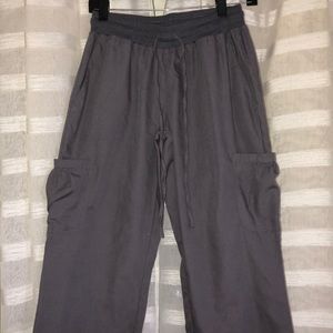 Grey cargo Scrub Pants